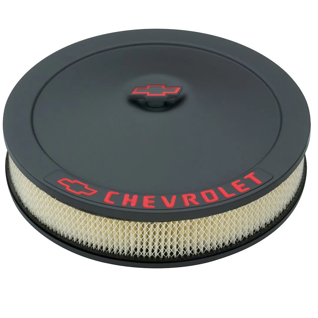 141-752 – PROFORM Air Cleaner Assembly, 4 Barrel Carburetor 5.125 Inch Flange 14 Inch Diameter Round Wrinkle Black St...